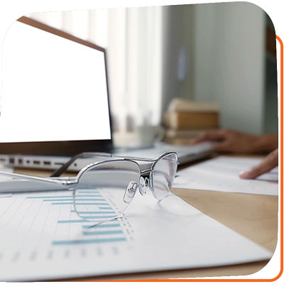 Professional accounting workspace